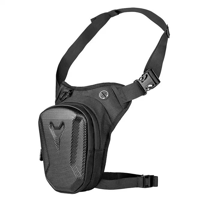 HOMEFISH 1PC noir moto jambe sac étanche cavalier taille sac cyclisme vélo sac à bandoulière équipem