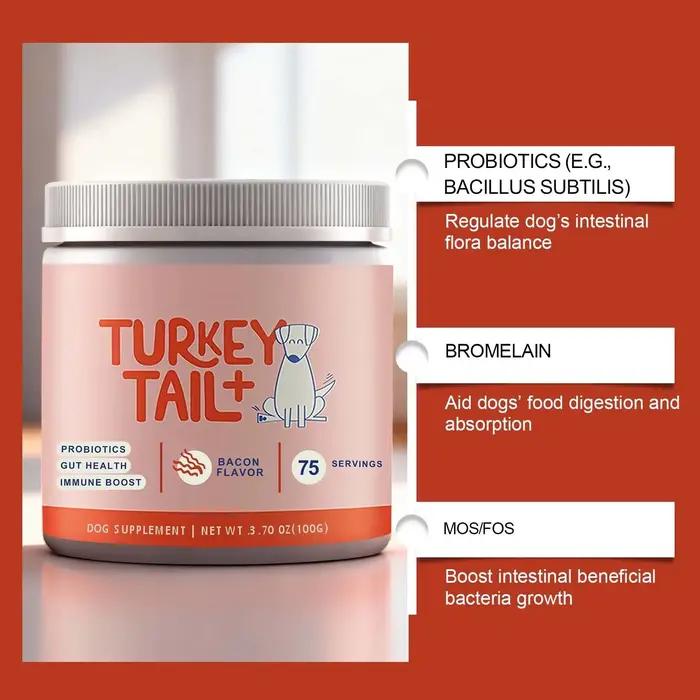 Complément probiotique pour chiens, ingrédients doux, soin quotidien, améliore le confort intestinal et la santé digestive des chiens