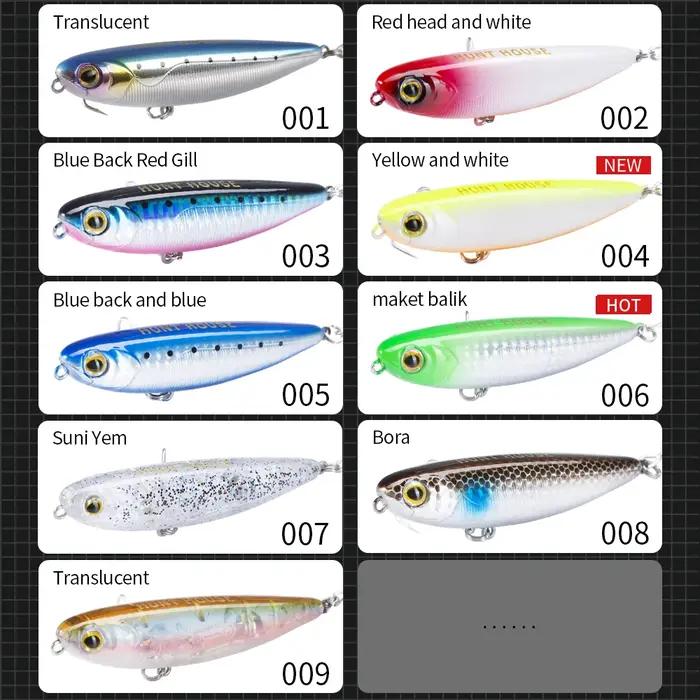 Hunthouse flottant Topwater crayon leurre de pêche appât dur Surface WTD Wobblers pêche à la traîne