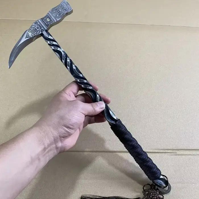 Marteau de sanglier de 40cm, marteau intégré forgé à la main, outil multifonctionnel, marteau à main