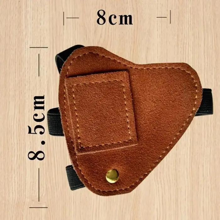 Gant protection main tir à l'arc cuir vachette marron - Équipement