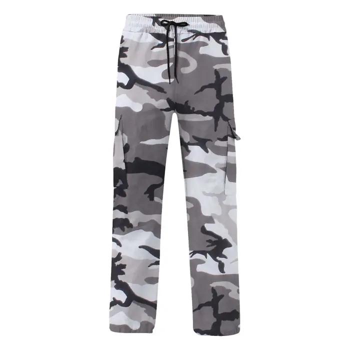 Pantalon cargo camouflage fashion avec cordon pour look décontracté homme print