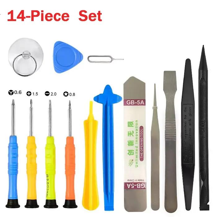 Kit de réparation de démontage de combinaison d'ouverture d'écran de téléphone portable 14/20/23 en 1 pour iPhone outil