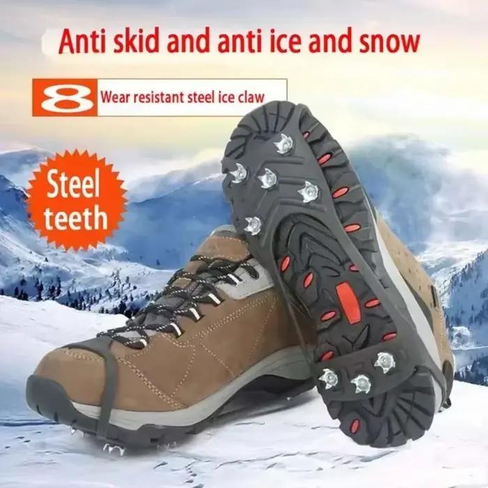 Pince à glace Spike en caoutchouc 8 dents pour chaussures hiver anti-dérapantes randonnée escalade glace neige sécuritéUsageId13