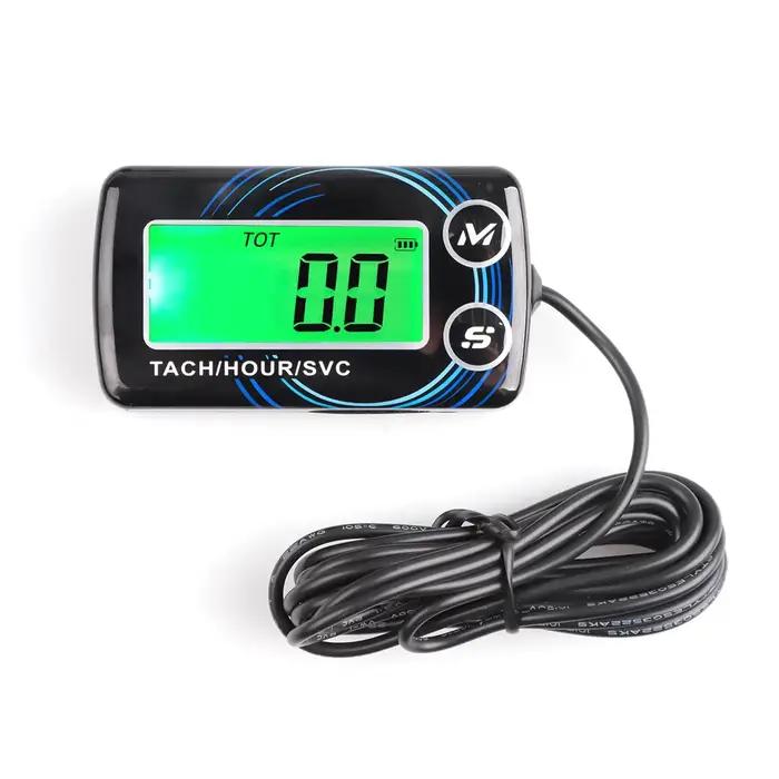 Tachymètre inductif compteurs horaires 2 en 1 jauge alerte RPM moteur compteur horaire rétro-éclairé réinitialisable