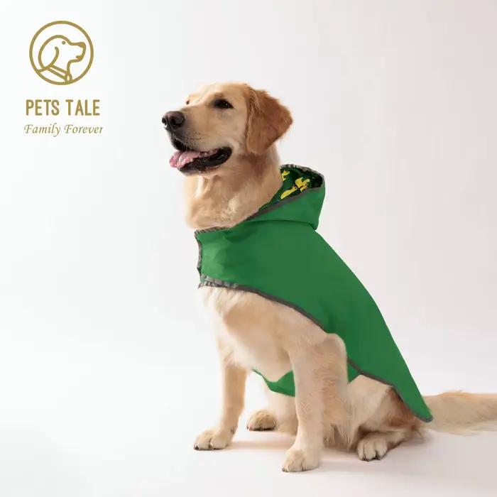 Manteau imperméable pour chien en fibre de polyester PU avec fermeture velcro Quick-Sister pour chiens de toutes tailles et races pour les randonnées et les voyages