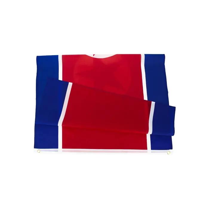 Drapeau de la Corée du Nord 90x150cm en polyester pour décoration intérieure et extérieure occassions historiques et événements