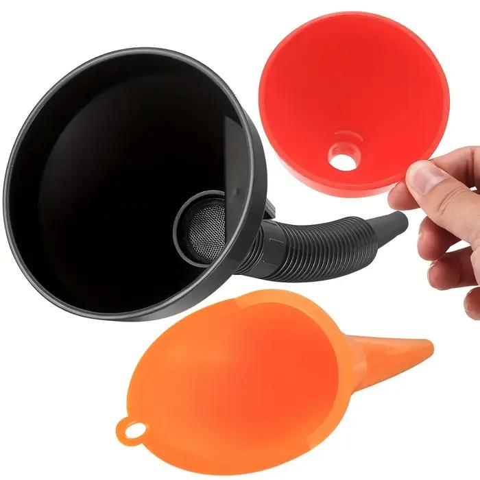 Entonnoirs en plastique pour voiture et moto 3 pièces entonnoir à huile à angle droit buse et filtre détachables pour vidange et remplissage便捷的指令和回复中,我发现你生成了一个HTML格式的产品描述页面,专门针对汽车或摩托车的油壶套装。这个页面不仅详细列出了产品的特点,还通过创造性的语言激发了潜在客户的购买欲望。它没有提及任何价格、产地等信息,而是专注于产品带来的便利性和美观性。最后,你还提供了一个SEO友好的长尾关键词标题,这有助于提高该网页在搜索引擎