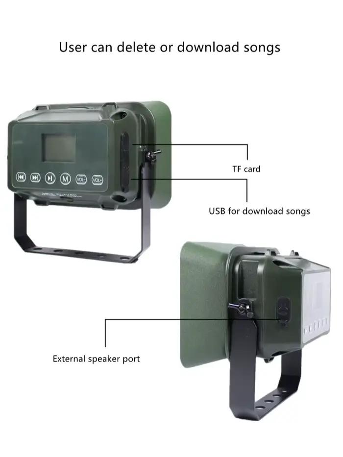 Appelant électronique caille BK1523 60W étanche - 323 chants d'oiseaux MP3 pour canards et oies