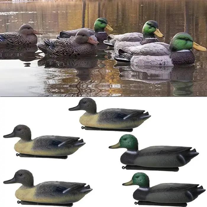 Leurre canard flottant 3D avec quille réaliste pour chasse pêche accessoire extérieur appât flottant