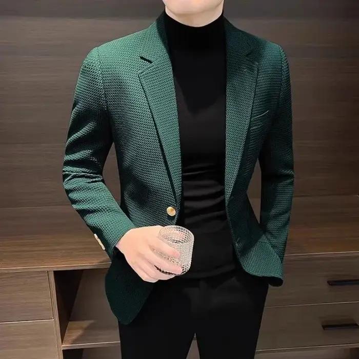 Veste marron blanche pour hommes, manteaux de fête à carreaux, costumes et blazers pour hommes, vêtements d'été décontractés, vêtements de luxe haut de gamme de styliste