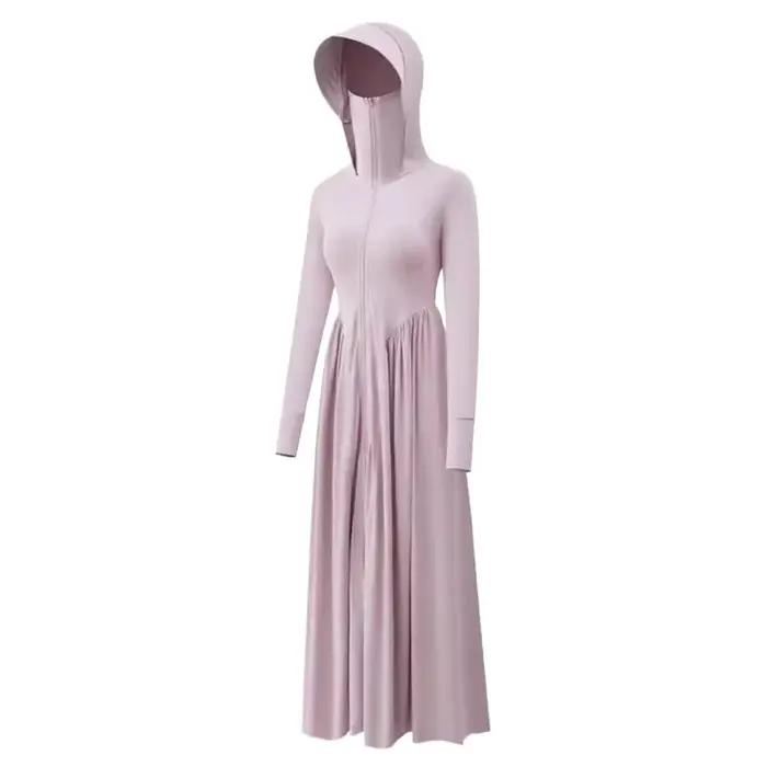 Ensemble de vêtements de Protection UV pleine longueur pour femmes, nouveau Style, jupe Super longue, vêtements d'extérieur de Protection solaire, Style vent féerique, été 2025