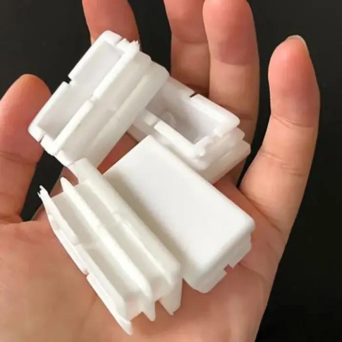 Bouchon de tube rectangulaire carré blanc, bouchon de tuyau en plastique, insert de foetus, bouchon