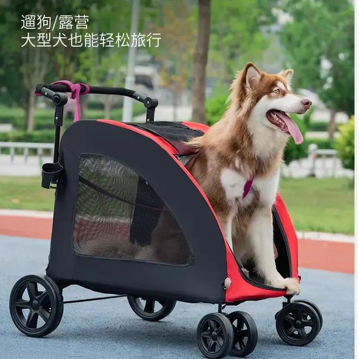 Chariot pliable multifonctionnel pour animaux de compagnie