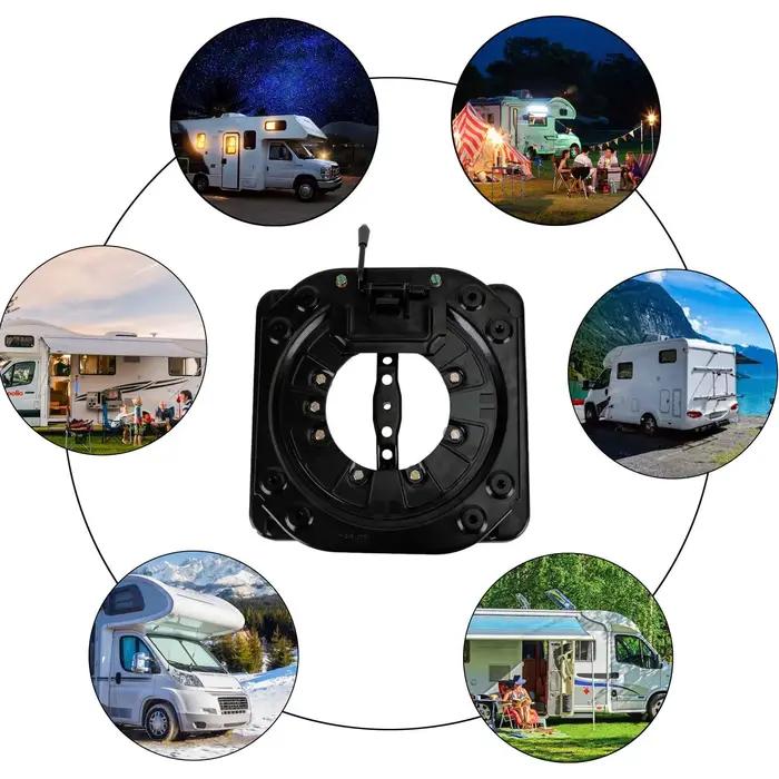 Siège de camping-car universel plateau tournant pivotant modification châssis fourgonnette adaptable multiple véhicules camping car座椅改装通用底盘旋转托盘调整底座适合多种货车露营车