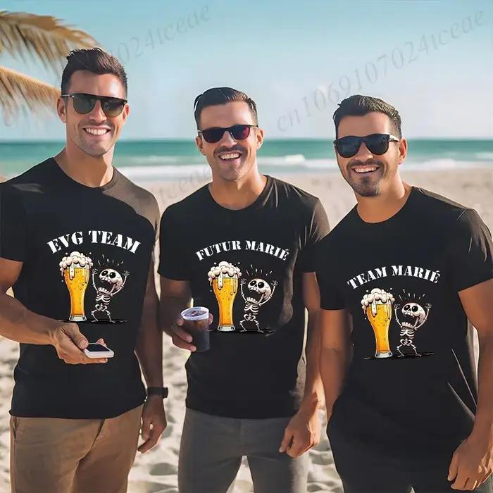 T-shirt Graphique de l'Équipe Française Evg du Futur Marié pour Homme