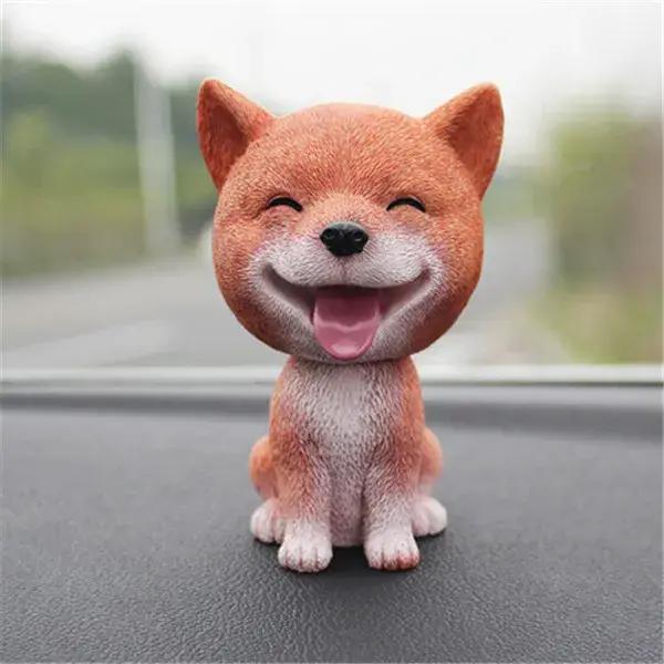 Poupée de chien à secouer, mignon, décoration de tableau de bord intérieur d'automobile, figurine de chiot Bobblehead, jouets, accessoires, ornement de voiture