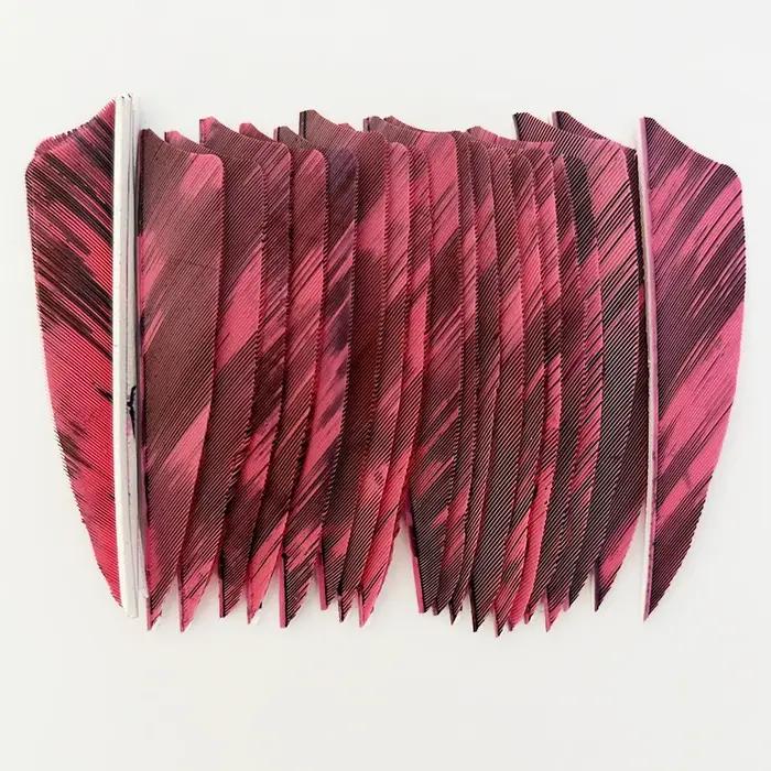 IBOUNFOX-Plume de dinde colorée pour la chasse, accessoires d'arc de tir à l'arc, empennage de plumes, 3 pouces, 25 pièces