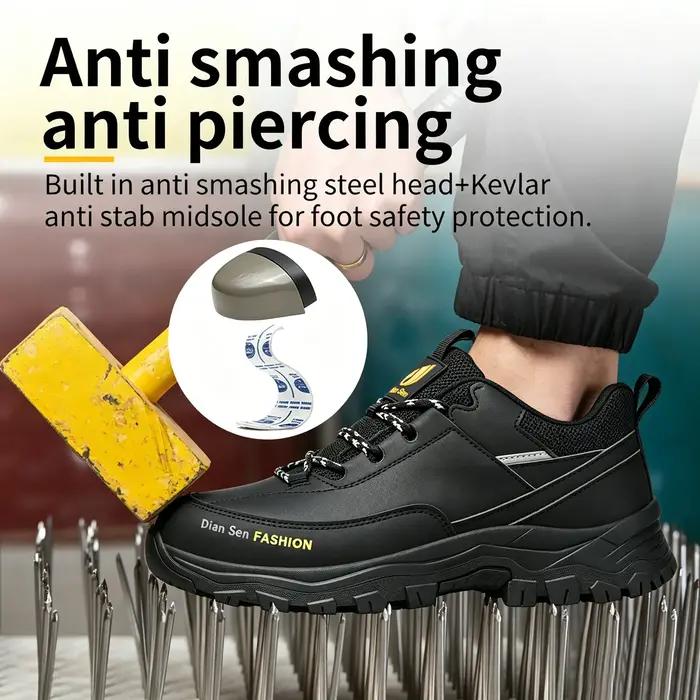 Chaussures de sécurité pour hommes, baskets de travail à bout en acier, chaussures d'hiver, bottes anti-perforation, résistantes à l'eau, antichoc, industrielles