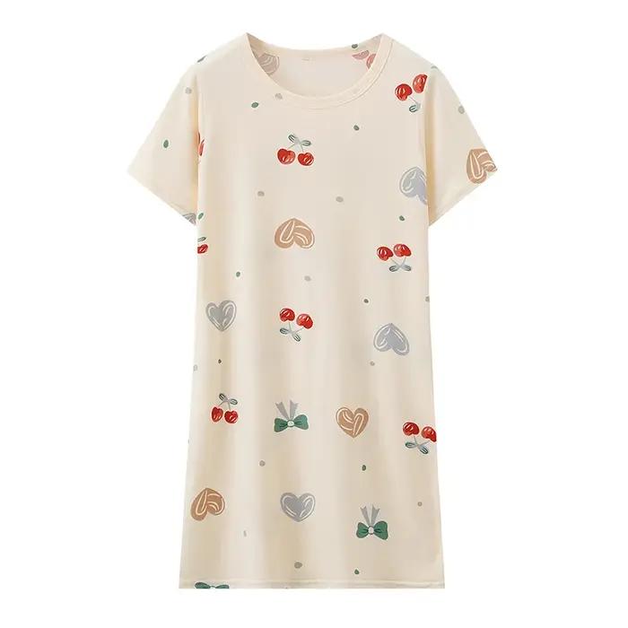 Jupe droite pour enfants, jolie et douce, confortable, maison, décontractée, col rond, grande taille