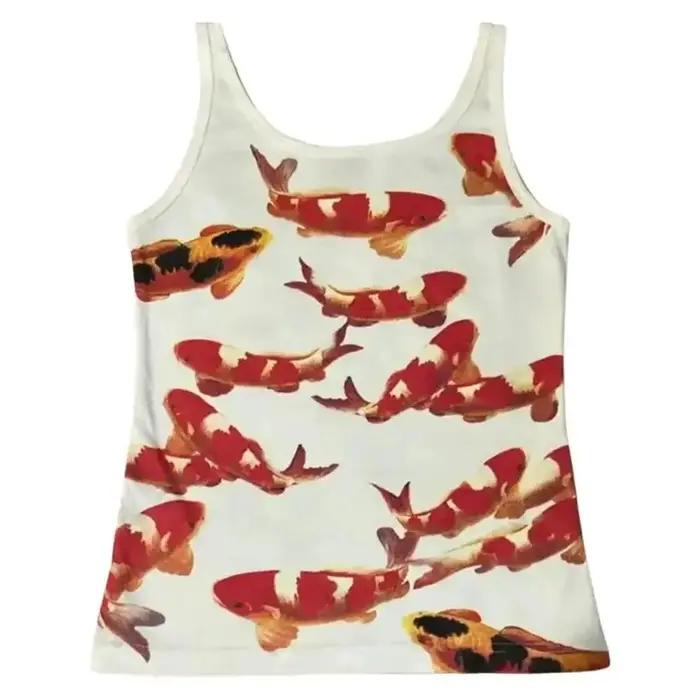 Punk Y2k style Streetwear Grunge Crop Tops Camisole hauts femmes sans manches Corset imprimé mignon Emo filles vêtements