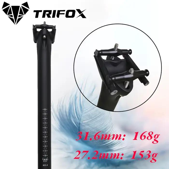 TRIFOX UD-Tige de dégager VTT ultralégère en fibre de carbone, tube de dégager à arc rond, 27.2mm, 3
