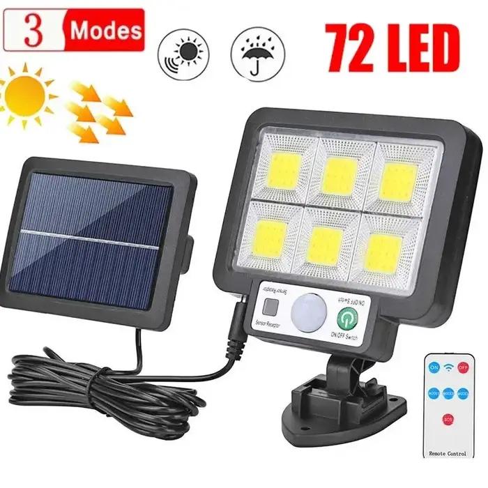 Applique murale solaire LED avec détecteur de mouvement, lumière du soleil, 3 modes, extérieur, étan