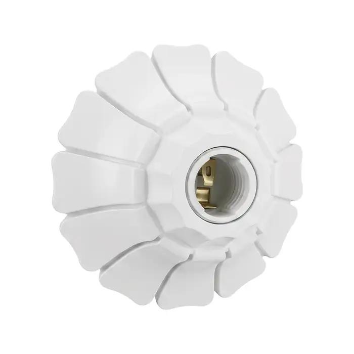 1/2 pièces E/26E27 supports de lampe suspendue en forme de pétale-douille de Base fixe minimaliste noir/blanc