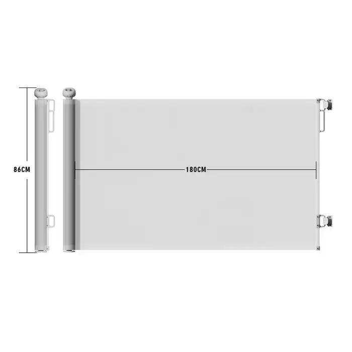 Barrière de porte rétractable pour chiens entrée d'escalier intérieure sans percer garde-corps pour enfants clôture pour chien enclos pour animaux de compagnie sécurisée confortable