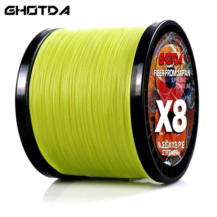 Ghotda ligne de pêche tressée japonaise colorée 0.14-0.5m ligne de pêche à la carpe Multifilament 8