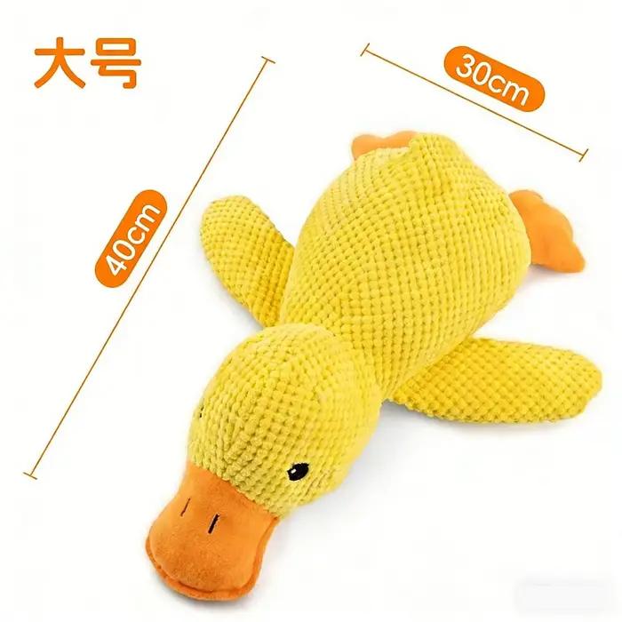 Jouet en peluche canard jaune interactif pour animaux de compagnie pour soulager l'ennui et favoriser la socialisation et l'activité physique occaions spéciales et quotidiennes