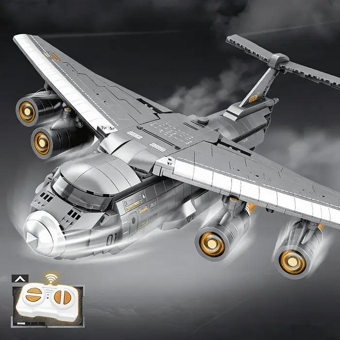 Modèle de construction en briques de l'avion de transport militaire Y-20 - 1561 pièces