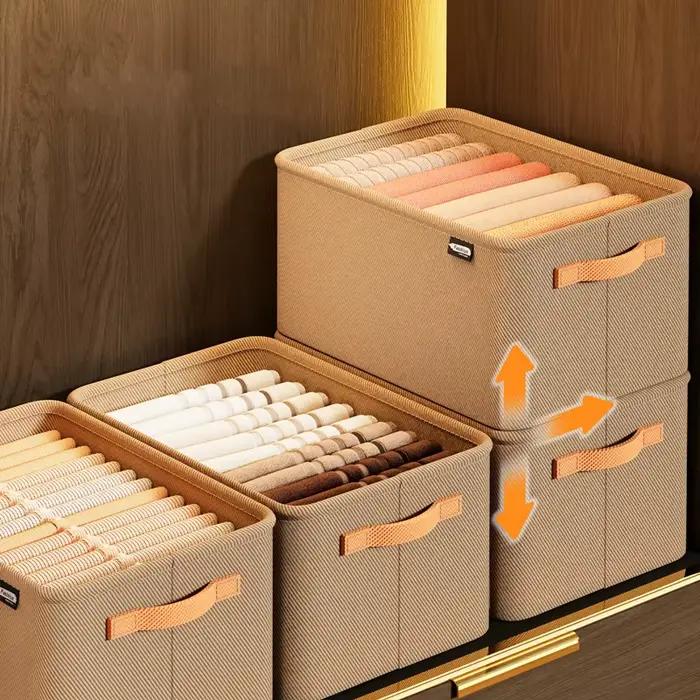 Organisateur de vêtements épais, armoires de rangement pour pantalons et pulls, tiroirs, boîte de rangement pour jeans, garde-robe, organisateurs de vêtements