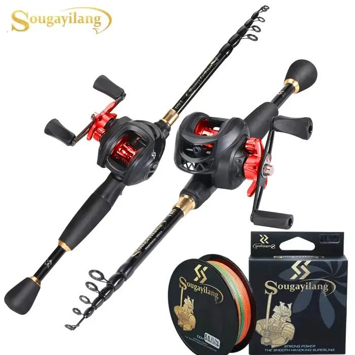 Sougayilang 1.8-2.4m coulée pêche Combo canne