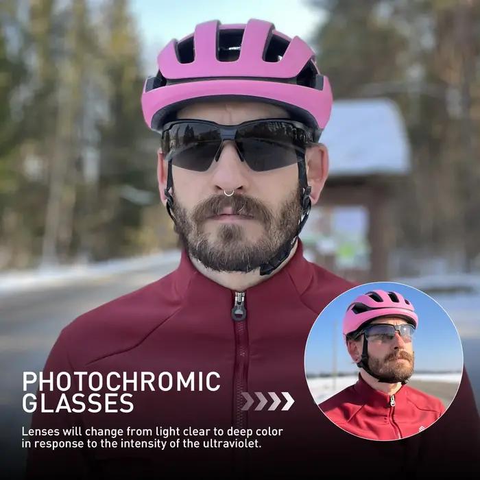 Lunettes photochromiques cyclisme VTT running - UV400 hommes femmes sports extérieurs