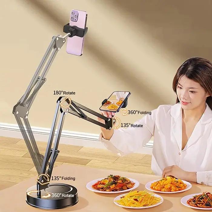 Support de prise de vue en fer robuste pour la photographie culinaire et la diffusion en direct sur téléphone portable occasions spéciales professionnelle