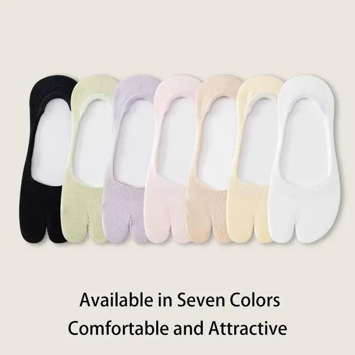 3 paires de chaussettes d'été en coton pour femmes, couleur unie, simples, antidérapantes, respirant