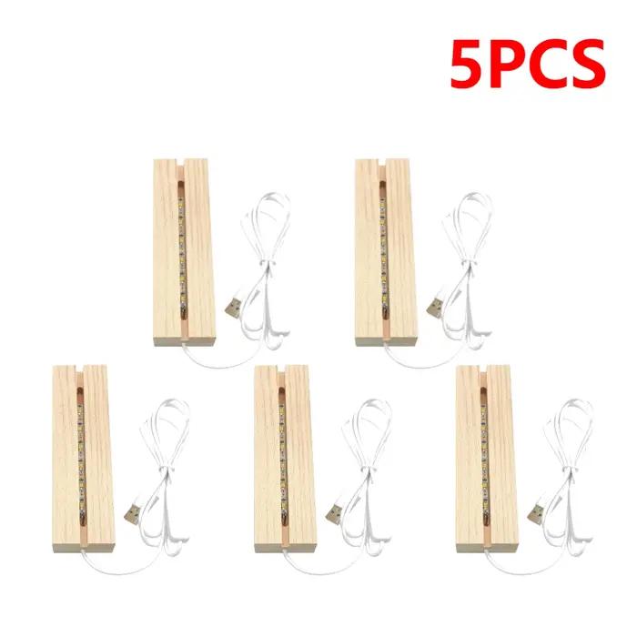 Présentoir lumineux LED en bois cristal