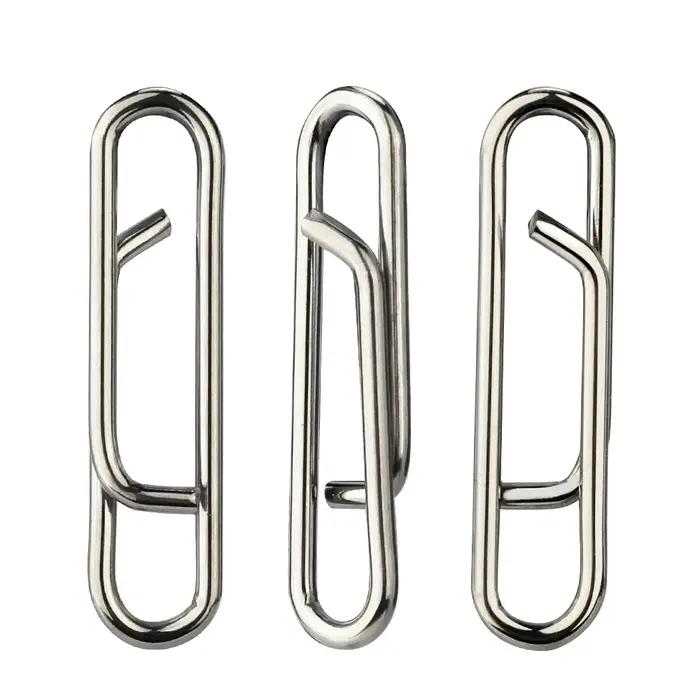 DNDYUJU 30 pièces verrouillage de pêche joli Snap Clips rapides baril de pêche en acier inoxydable p