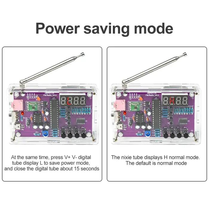 Kit Radio FM à monter soi-même, module RDA5807S, soudage, affichage numérique, fréquence réglable 87-108MHz, pour bricoleurs électroniques et amateurs de musique