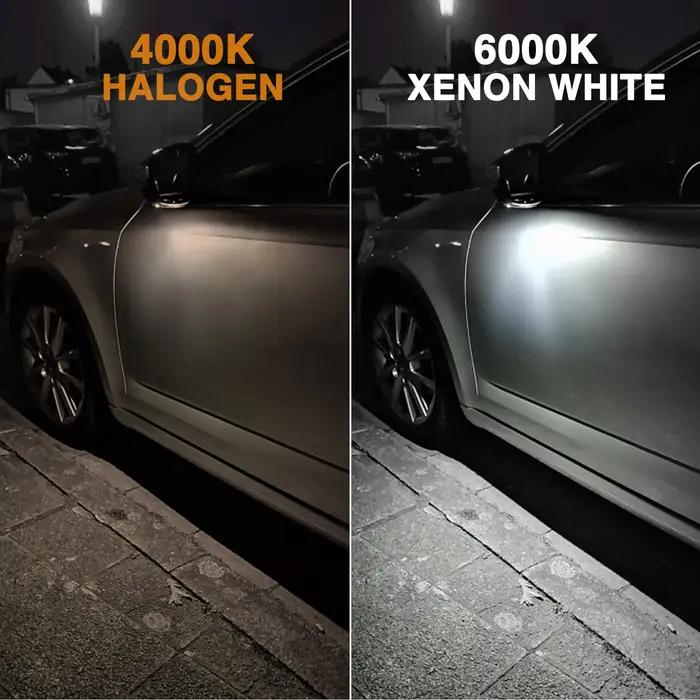 Miroir latéral blanc sans erreur, lentille transparente brillante Canbus, lampe de voiture LED, asse