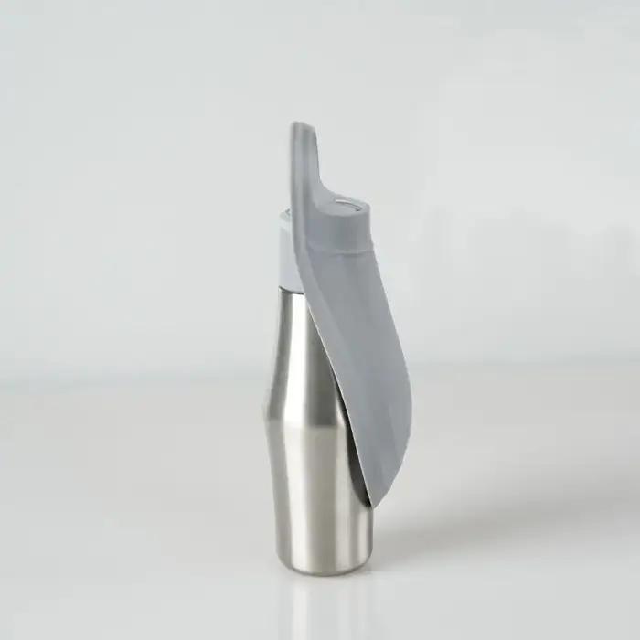Gourde portable pour chien, abreuvoir de marche pour animaux de compagnie, distributeur d'eau spécial en acier inoxydable