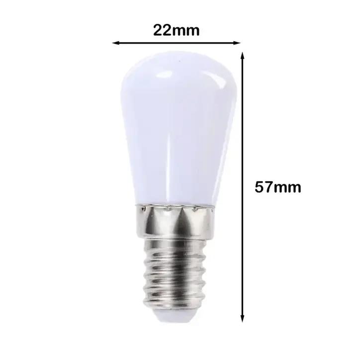 10/2 pièces E14 E12 220V ampoule LED lampe de réfrigérateur Mini veilleuse réfrigérateur armoire aff