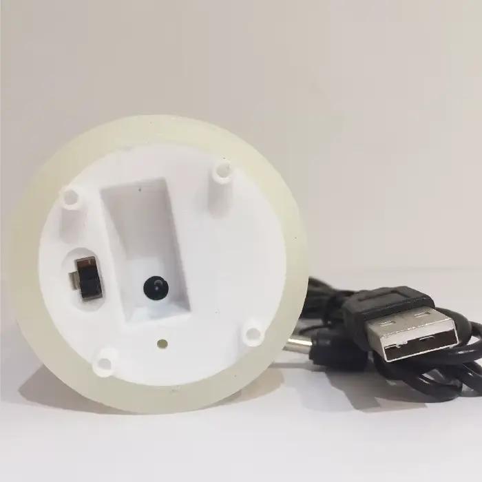 Lampe à bougie électrique sans flamme, Rechargeable par USB, cire de paraffine dégoulinée, mèche mob