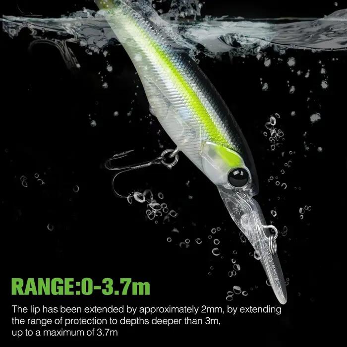 TSURINOYA Max 3.7m 60SP 5.7g leurre de pêche méné suspendu explorateurs SHAD longue coulée appât dur