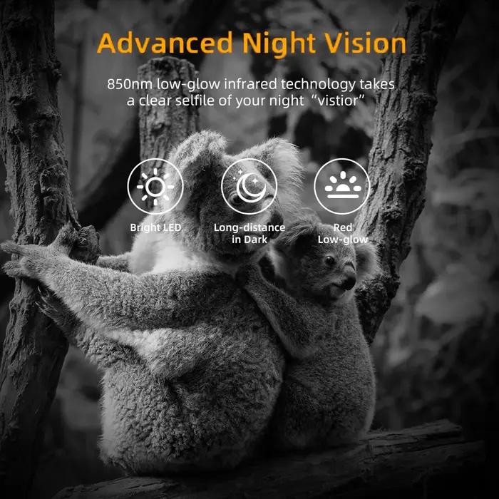 Caméra de chasse extérieure 20MP 1080P avec capteur PIR Mini301 pour observation de la faune résistante aux intempéries pour passionnés de nature et de photographie动物摄影爱好者和自然爱好者的外部狩猎相机,带PIR Mini301传感器,防水,适用于观察野生动物
