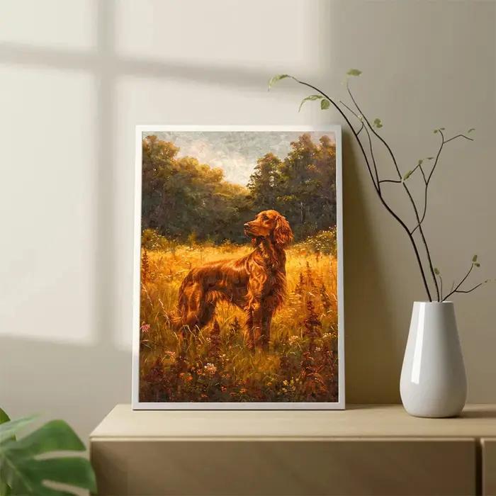 Vintage Dog RentBoard Spitz Basset Hound Hunting Poster, Canvas Printing Wall Art Picture for Farmhouse Home Decor, Dog Lover Gift