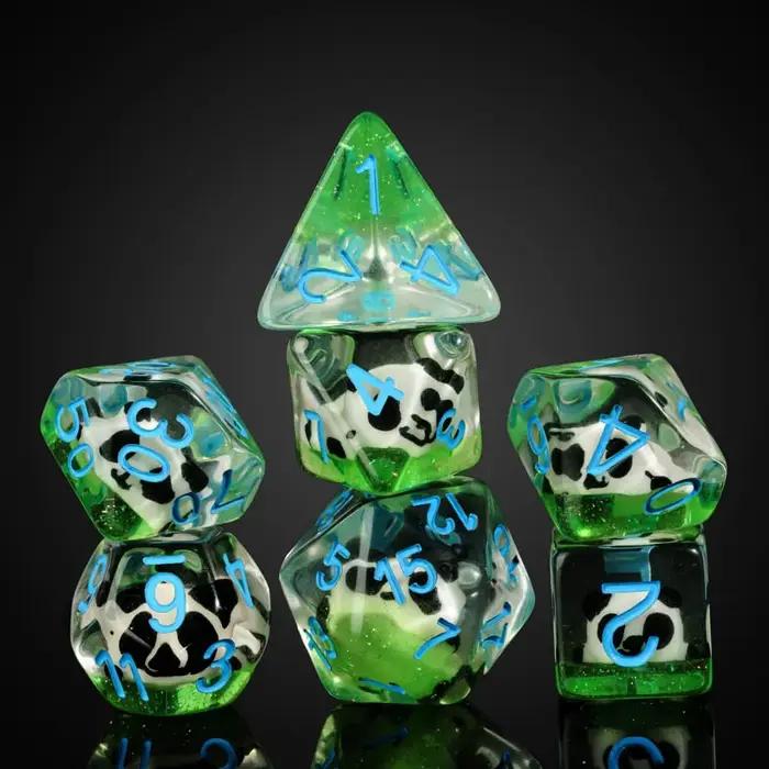 Cusdie animaux mignons DnD dés résine D4 D6 D8 D10 D % D12 D20 jeu de dés polyédriques pour D & D Pathfinder jeu de rôle Table jeux de société