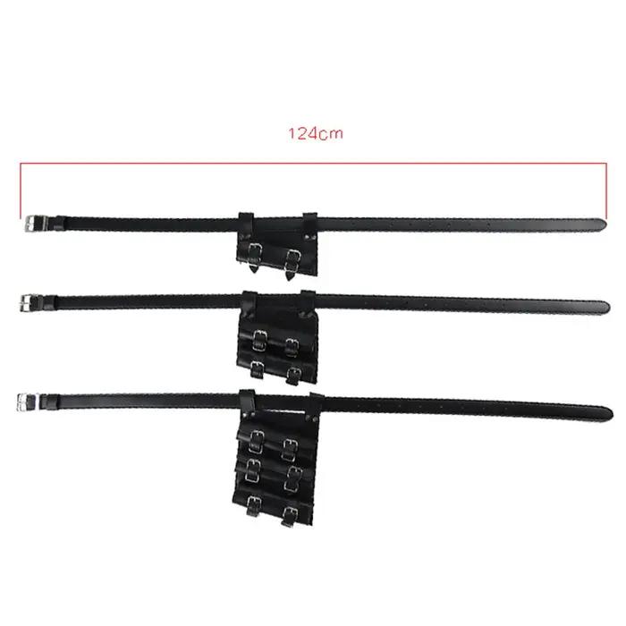 Porte-Épée Katana en Cuir PU Noir et Blanc, Étui de Ceinture Médiéval, Accessoires d'Halloween, Anime, Cosplay, oral alier, Samouraï, Ninja, Gaine de Taille