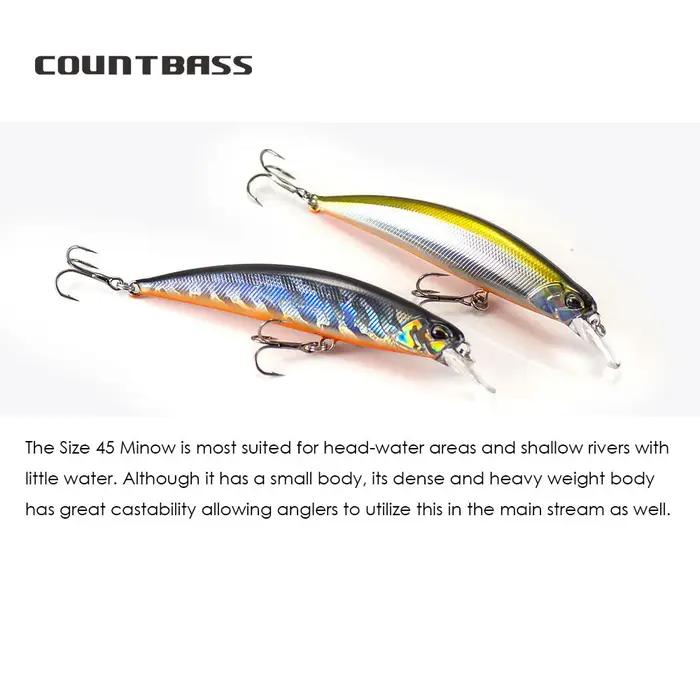 Counter bass – Leurre méné coulant, appât dur Wobblers, Crankbaits, perche, Leurre de pêche, 45mm, 6